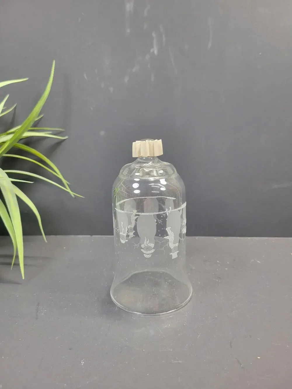 Vintage Homco Snowman Glass Candle Peg Cup Single Home Interiors Holiday Votive